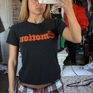 Black 'Emotion' Graphic Tee with Orange Lettering